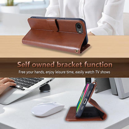 AZNS Sheepskin Texture Flip Leather Phone Case, For iPhone 17e / 16e, For iPhone 17 Pro Max, For iPhone 17 Pro, For iPhone 17, For iPhone Air, For iPhone 16 Pro Max, For iPhone 16 Pro, For iPhone 15 Pro Max