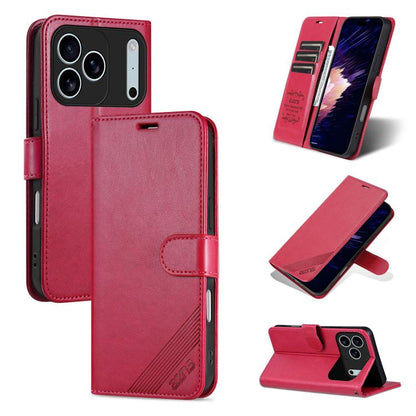 AZNS Sheepskin Texture Flip Leather Phone Case, For iPhone 17e / 16e, For iPhone 17 Pro Max, For iPhone 17 Pro, For iPhone 17, For iPhone Air, For iPhone 16 Pro Max, For iPhone 16 Pro, For iPhone 15 Pro Max