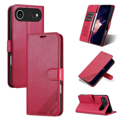 AZNS Sheepskin Texture Flip Leather Phone Case, For iPhone 17e / 16e, For iPhone 17 Pro Max, For iPhone 17 Pro, For iPhone 17, For iPhone Air, For iPhone 16 Pro Max, For iPhone 16 Pro, For iPhone 15 Pro Max