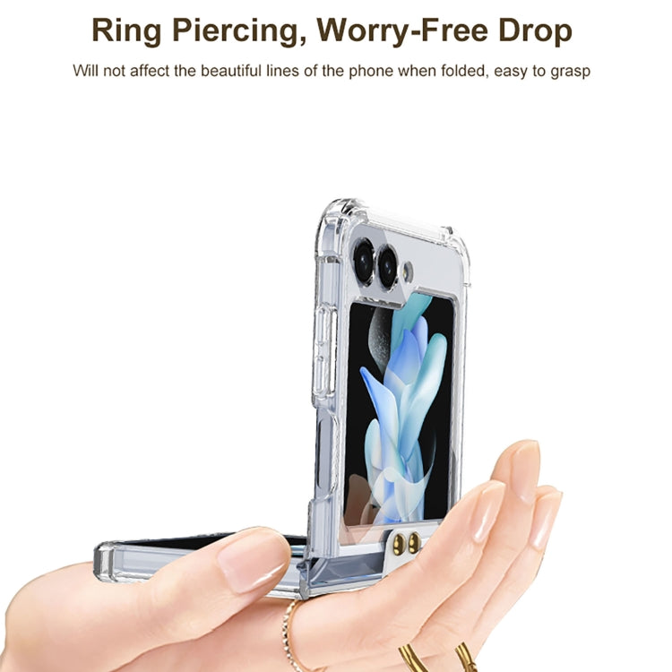 GKK MagSafe Airbag Hinge Shockproof Phone Case with Ring Holder, For Samsung Galaxy Z Flip5