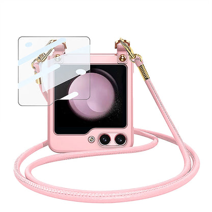 GKK Cross-body Ultra-thin PC Phone Case with Strap, For Samsung Galaxy Z Flip5