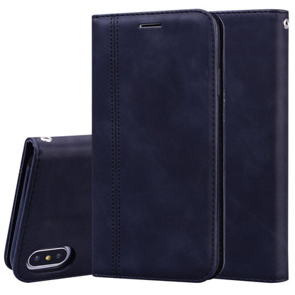 Frosted Business Magnetic Horizontal Flip PU Leather Case with Holder & Card Slot & Lanyard, For iPhone 11 Pro Max, For iPhone XS / X, For iPhone XR, For iPhone XS Max