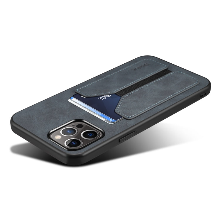 Denior DV Elastic Card Slot PU Back Cover Phone Case, For iPhone 15 Pro Max, For iPhone 15 Pro, For iPhone 15 Plus, For iPhone 15