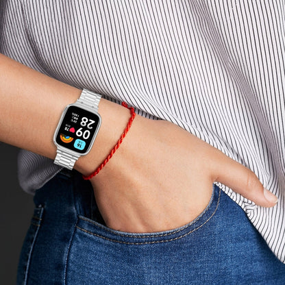 2 in 1 Three-bead Metal Watch Band with Watch Frame, For Redmi Watch 3 Lite / Watch 3 Active