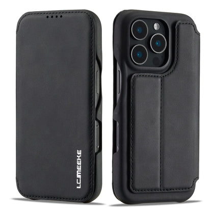 LC.IMEEKE Hon Ancient Series Flip Leather Phone Case, For iPhone 16 Pro Max, For iPhone 16 Pro, For iPhone 16 Plus, For iPhone 16