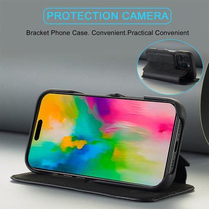 LC.IMEEKE Hon Ancient Series Flip Leather Phone Case, For iPhone 16 Pro Max, For iPhone 16 Pro, For iPhone 16 Plus, For iPhone 16