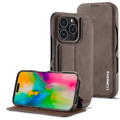 LC.IMEEKE Hon Ancient Series Flip Leather Phone Case, For iPhone 16 Pro Max, For iPhone 16 Pro, For iPhone 16 Plus, For iPhone 16