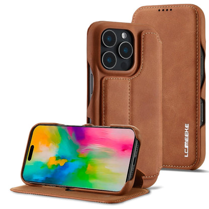 LC.IMEEKE Hon Ancient Series Flip Leather Phone Case, For iPhone 15 Pro Max, For iPhone 15 Pro, For iPhone 15 Plus, For iPhone 15