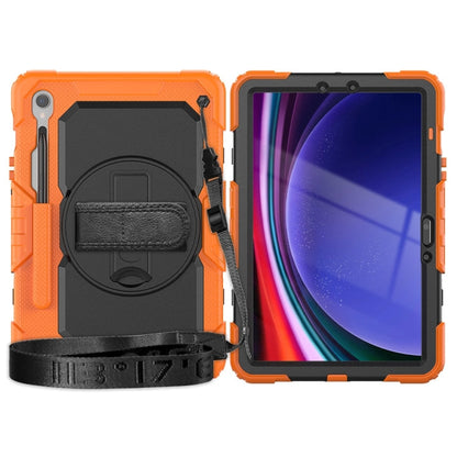 Lucky Wheel Grip Silicone Hybrid PC Tablet Case with Shoulder Strap, For Samsung Galaxy Tab S9 / S9 FE / S10 FE, For Samsung Galaxy Tab S10 FE+