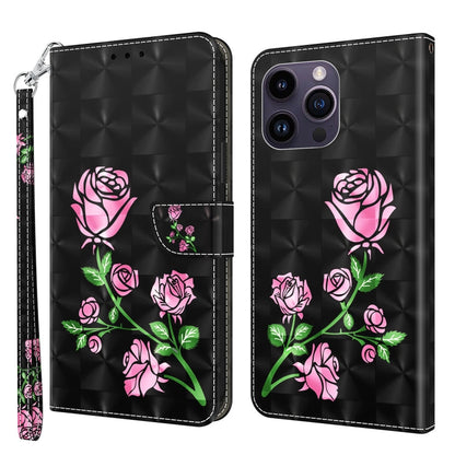3D Painted Leather Phone Case, For iPhone 15 Pro Max, For iPhone 15 Pro