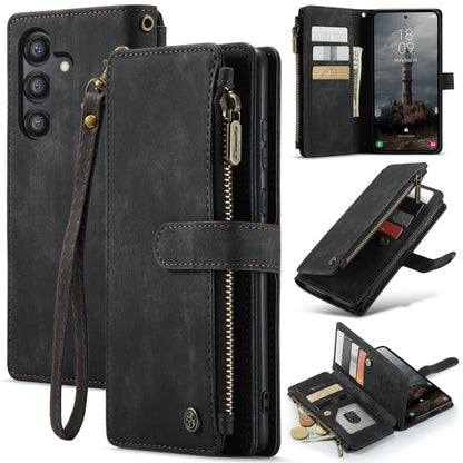 CaseMe C30 Card Slots Zipper Wallet Leather Phone Case, For Samsung Galaxy A25 4G, For Samsung Galaxy A15, For Samsung Galaxy A55 5G, For Samsung Galaxy A35 5G, For Samsung Galaxy S24 Ultra 5G, For Samsung Galaxy S24+ 5G