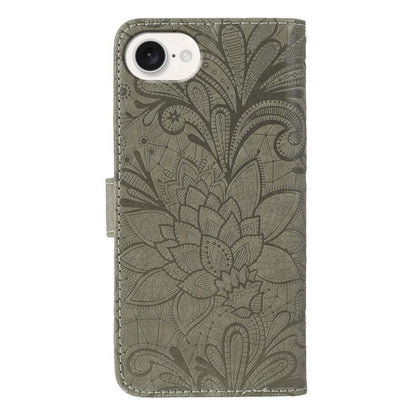 Lace Flower Embossing Flip Leather Phone Case, For iPhone 17e / 16e, For iPhone 17 Pro Max, For iPhone 17 Pro, For iPhone 17