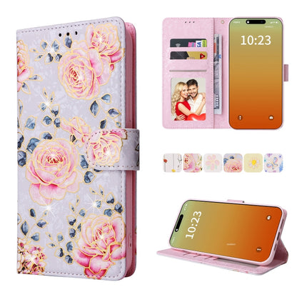 Bronzing Painting RFID Leather Case, For iPhone 16, For iPhone 15 Pro Max, For iPhone 15 Pro, For iPhone 15 Plus