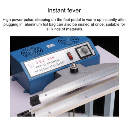 Pedal Type Sealing Machine Heat Shrinkable Film Cutting Machine Plastic Bag Sealer, EU Plug, Model 300, Model 400, Model 500, Model 600, Model 700