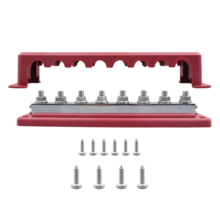 RV 600A High Current busbar 8-way Straight M10 Wiring Studs, CP-4298-01, CP-4298-02