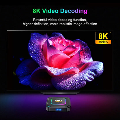 HK1 RBOX K8 8K Android 13.0 Smart TV Box with Remote Control, RK3528 Quad-Core, 2GB+16GB, 4GB+32GB, 4GB+64GB, 4GB+128GB