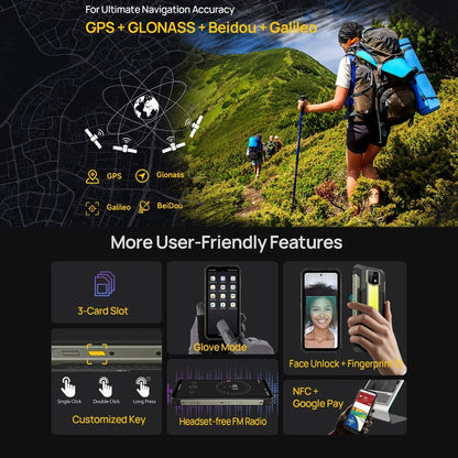 Ulefone Armor 24, Rugged Phone, Side Fingerprint, 22000mAh, 6.78 inch Android 14 MediaTek Helio G96 Octa Core, Network: 4G, NFC, Armor 24