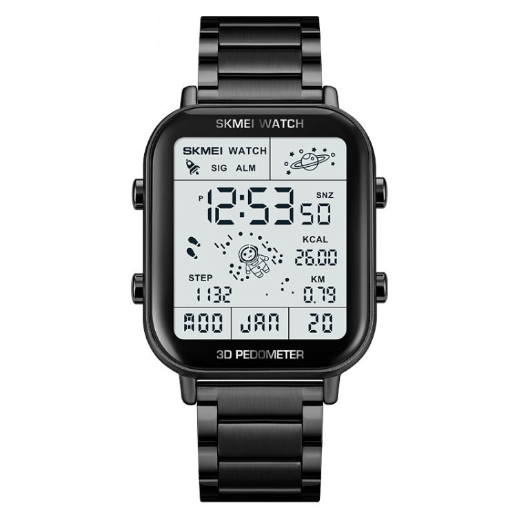 SKMEI 1888 Multifunctional Men 30M Waterproof Sports Stainless Steel Digital Wrist Watch