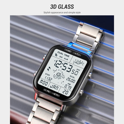 SKMEI 1888 Multifunctional Men 30M Waterproof Sports Stainless Steel Digital Wrist Watch