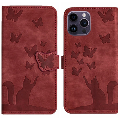 Butterfly Cat Embossing Flip Leather Phone Case, For iPhone SE 2022 / 2020 / 8 / 7, For iPhone 13 Pro Max, For iPhone 13 Pro, For iPhone 13