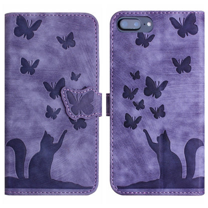 Butterfly Cat Embossing Flip Leather Phone Case, For iPhone XR, For iPhone XS Max, For iPhone 8 Plus / 7 Plus