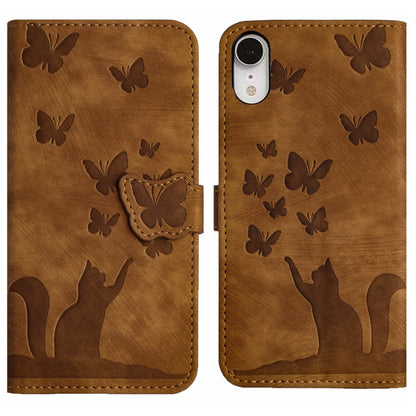 Butterfly Cat Embossing Flip Leather Phone Case, For iPhone XR, For iPhone XS Max, For iPhone 8 Plus / 7 Plus