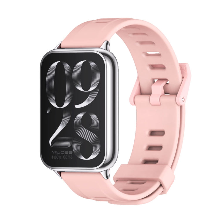 Mijobs Flat Hole Breathable Silicone Watch Band, For Redmi Watch 6 / 5 / Xiaomi Band 9 Pro