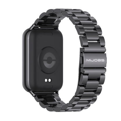Mijobs Three Beads Stainless Steel Watch Band, For Redmi Watch 6 / 5 / Xiaomi Band 9 Pro