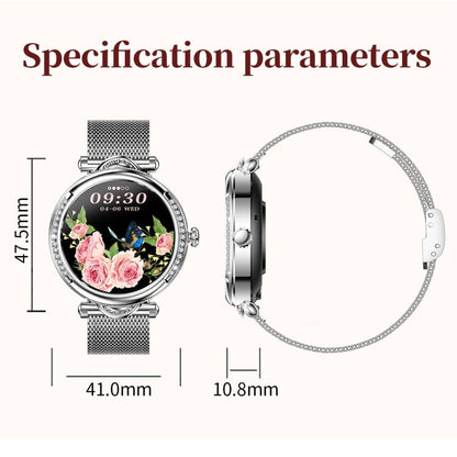 CF32 1.27 inch Screen Lady Smart Watch, Support Female Physiology Monitoring & 100+ Sports Modes, Silicone Band