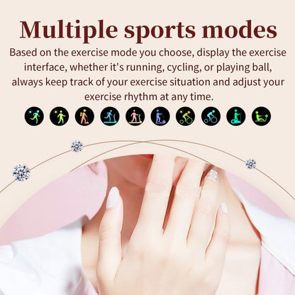 CF32 1.27 inch Screen Lady Smart Watch, Support Female Physiology Monitoring & 100+ Sports Modes, Silicone Band