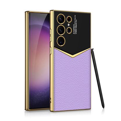 GKK Plating Soft TPU + Leather Full Coverage Phone Case without Pen, For Samsung Galaxy S24 Ultra 5G, For Samsung Galaxy S24+ 5G, For Samsung Galaxy S24 5G