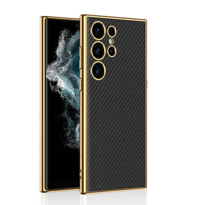 GKK Plating TPU + Leather Full Coverage Phone Case, For Samsung Galaxy S24 Ultra 5G, For Samsung Galaxy S24+ 5G, For Samsung Galaxy S24 5G