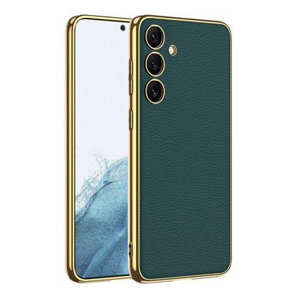 GKK Plating TPU + Leather Full Coverage Phone Case, For Samsung Galaxy S24 Ultra 5G, For Samsung Galaxy S24+ 5G, For Samsung Galaxy S24 5G