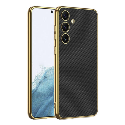 GKK Plating TPU + Leather Full Coverage Phone Case, For Samsung Galaxy S24 Ultra 5G, For Samsung Galaxy S24+ 5G, For Samsung Galaxy S24 5G