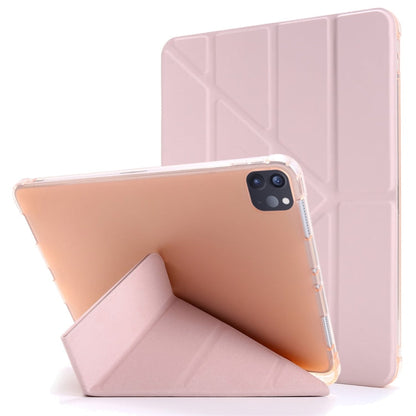 Multi-folding TPU Leather Tablet Case with Holder & Pen Slot, For iPad Pro 11 (2020/2018), For iPad Air 13 2024 / Pro 12.9 2022 / 2021