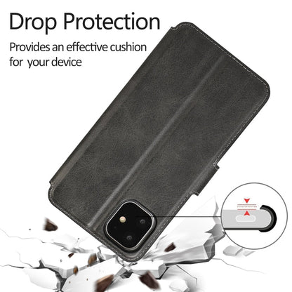 Calf Texture Magnetic Buckle Horizontal Flip Leather Case with Holder & Card Slots & Wallet & Photo Frame, For iPhone 12 / 12 Pro