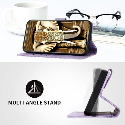 YX0060 Elephant Head Embossed Phone Leather Case with Lanyard, For iPhone 15 Pro Max, For iPhone 15 Pro, For iPhone 15 Plus