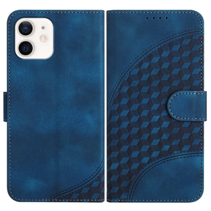 YX0060 Elephant Head Embossed Phone Leather Case with Lanyard, For iPhone 13 mini, For iPhone 12/12 Pro, For iPhone 12 Pro Max