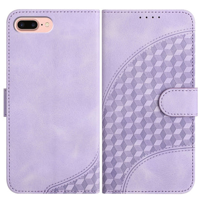 YX0060 Elephant Head Embossed Phone Leather Case with Lanyard, For iPhone XS Max, For iPhone 8 Plus / 7 Plus