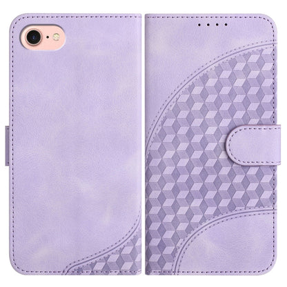 YX0060 Elephant Head Embossed Phone Leather Case with Lanyard, For iPhone 14 Pro, For iPhone 14 Pro Max, For iPhone SE 2022/SE 2020/6/7/8
