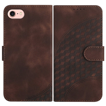 YX0060 Elephant Head Embossed Phone Leather Case with Lanyard, For iPhone 14 Pro, For iPhone 14 Pro Max, For iPhone SE 2022/SE 2020/6/7/8