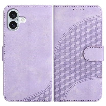 YX0060 Elephant Head Embossed Phone Leather Case with Lanyard, For iPhone 16 Pro, For iPhone 16 Plus, For iPhone 16