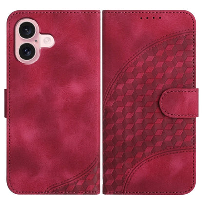 YX0060 Elephant Head Embossed Phone Leather Case with Lanyard, For iPhone 16 Pro, For iPhone 16 Plus, For iPhone 16