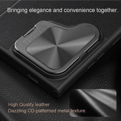 NILLKIN Qin Prop Series Flip Camera Cover Design Leather Phone Case, For Samsung Galaxy S24+ 5G, For Samsung Galaxy S24 5G