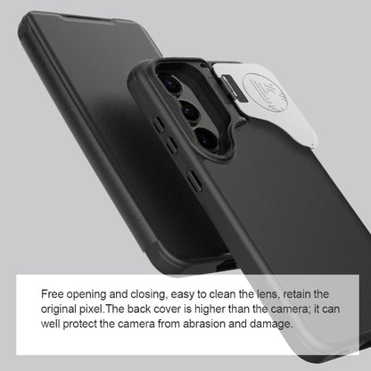 NILLKIN Qin Prop Series Flip Camera Cover Design Leather Phone Case, For Samsung Galaxy S24+ 5G, For Samsung Galaxy S24 5G