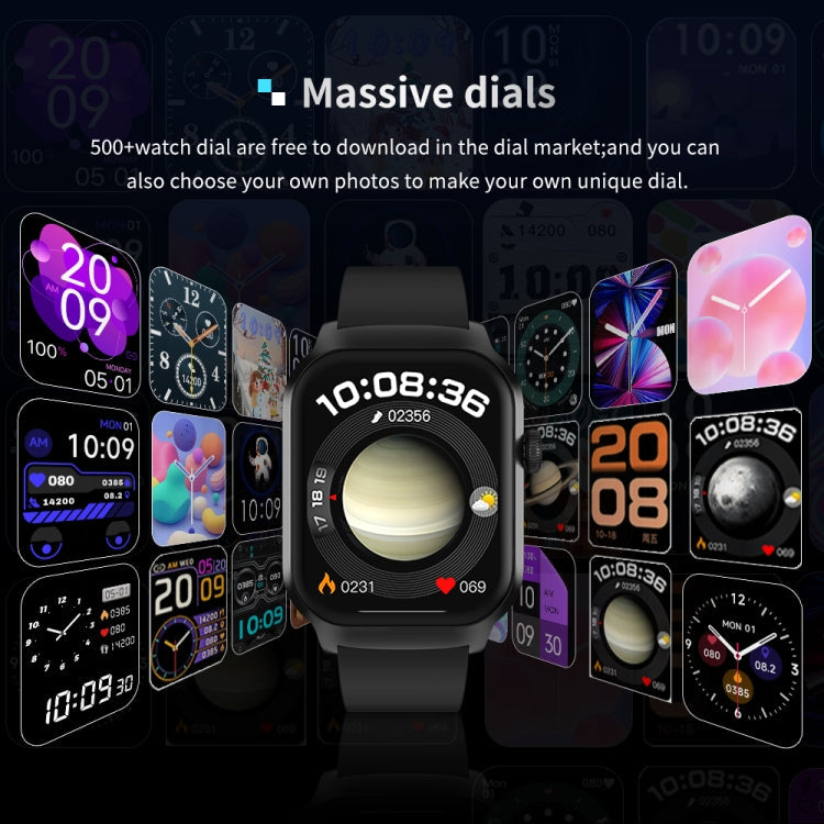 2.01 inch Milanese Steel Strap Bluetooth Call Smart Watch Support Heart Rate Monitoring / Non-invasive Blood Sugar, Milanese Steel Strap Gold