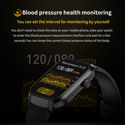 2.01 inch Silicone Strap Bluetooth Call Smart Watch Support Heart Rate Monitoring / Non-invasive Blood Sugar, Silicone Strap Black, Silicone Strap Light Yellow