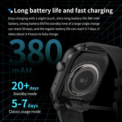 2.01 inch Silicone Strap Bluetooth Call Smart Watch Support Heart Rate Monitoring / Non-invasive Blood Sugar, Silicone Strap Black, Silicone Strap Light Yellow
