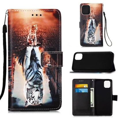 Painted Flat Texture Leather Case with Lanyard & Card Slot & Wallet & Holder, For iPhone 12 Pro Max