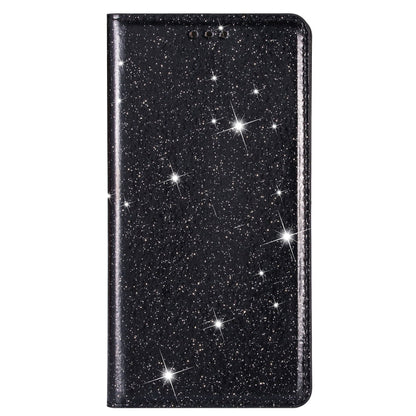 Ultrathin Glitter Magnetic Horizontal Flip Leather Case with Holder & Card Slots, For iPhone XR